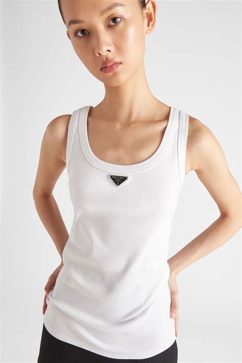 prada white tank top|prada tank top etsy.